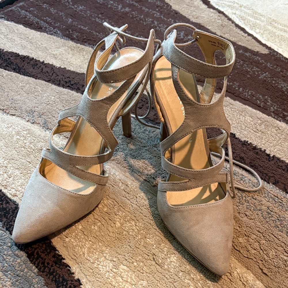 Chinese Laundry Taupe Strappy Heels